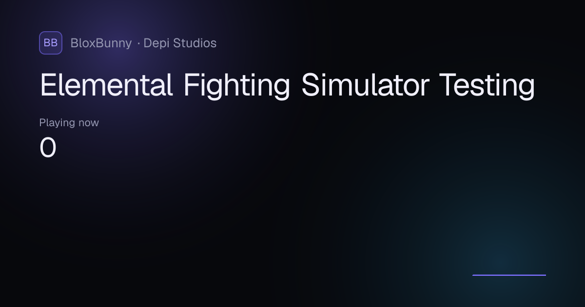 Elemental Fighting Simulator Testing Player Count — Live Stats ...