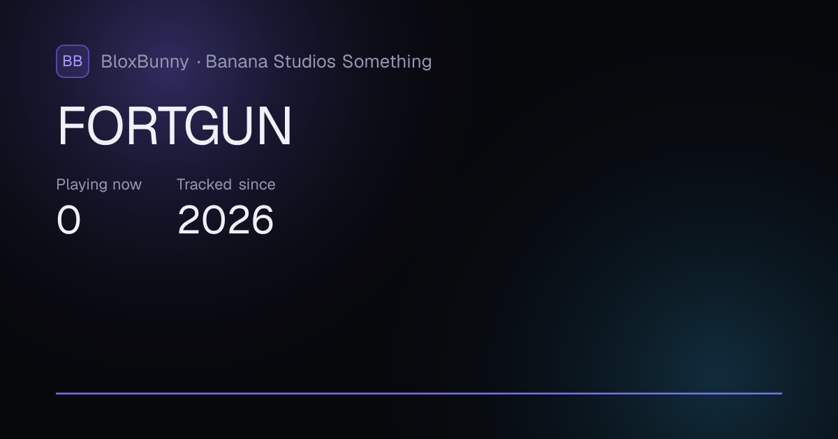 FORTGUN Player Count & Revenue Estimate — Live Stats · BloxBunny