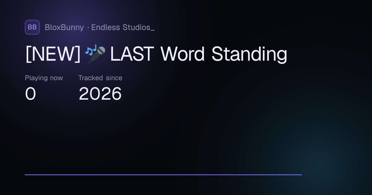 [NEW] 🎤 LAST Word Standing Player Count — Live Stats & History · BloxBunny